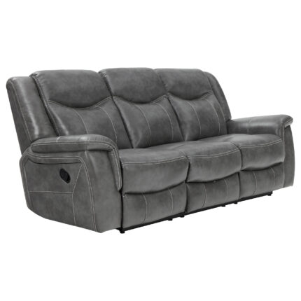Conrad Upholstered Padded Arm Motion Sofa Grey product image