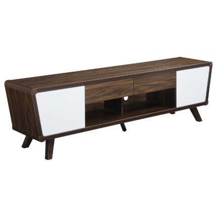 Alvin 2-door Engineered Wood 74-inch TV Stand Dark Walnut product image