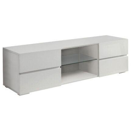 Galvin 4-drawer Wood 55-inch TV Stand White High Gloss product image