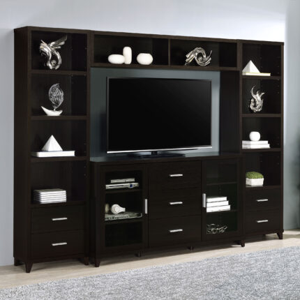 Lewes 4-piece 60-inch TV Entertainment Center Cappuccino product image