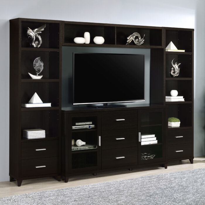 Lewes 4-piece 60-inch TV Entertainment Center Cappuccino product image