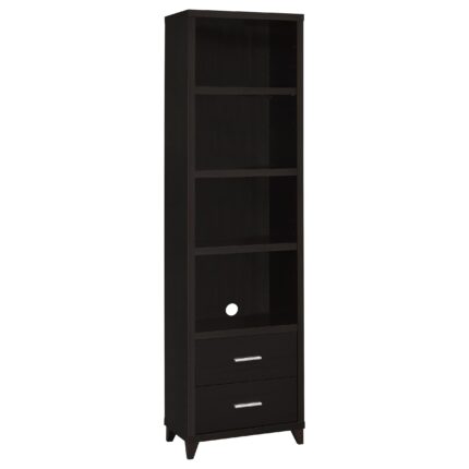 Lewes 4-shelf Engineered Wood Media Tower Cappuccino product image