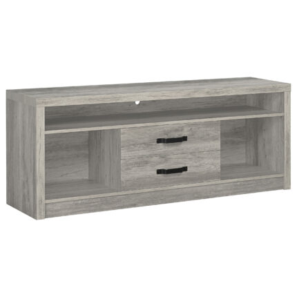 Burke 2-drawer Engineered Wood 59-inch TV Stand Grey Driftwood product image