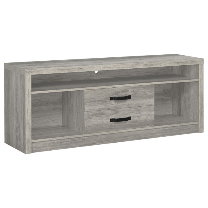 Burke 2-drawer Engineered Wood 59-inch TV Stand Grey Driftwood product image