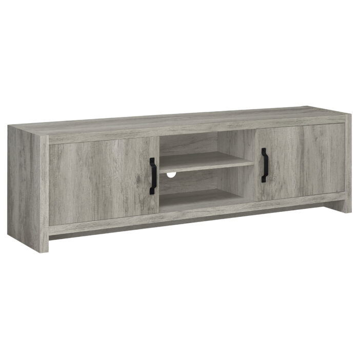 Burke 2-door Engineered Wood 71-inch TV Stand Grey Driftwood product image