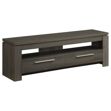 Elkton 2-drawer Engineered Wood 59-inch TV Stand Weathered Grey product image