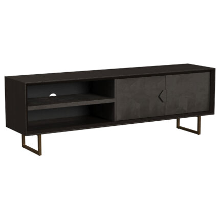 Marsden 2-door Mango Wood 70-inch TV Stand Charcoal Black product image
