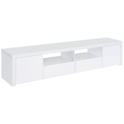 Jude 2-door Engineered Wood 79-inch TV Stand High Gloss White product image