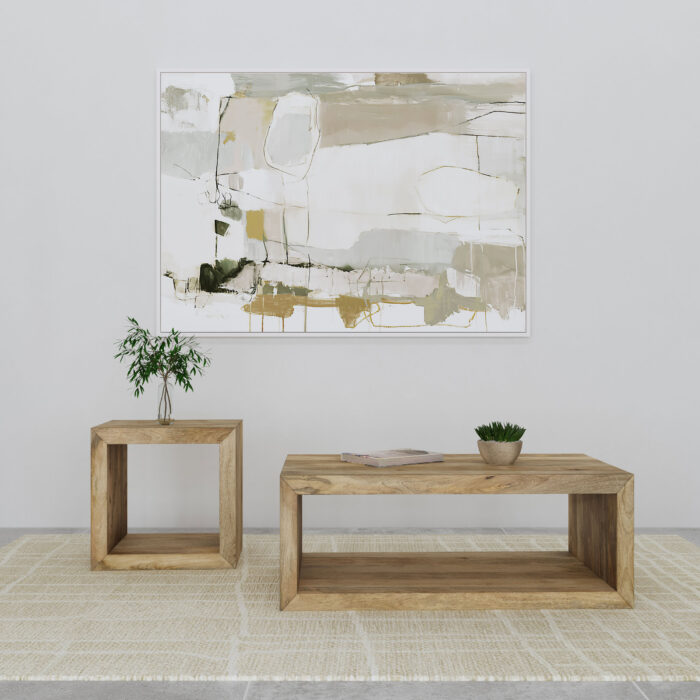 Benton 2-piece Solid Mango Coffee and End Table Set Natural product image