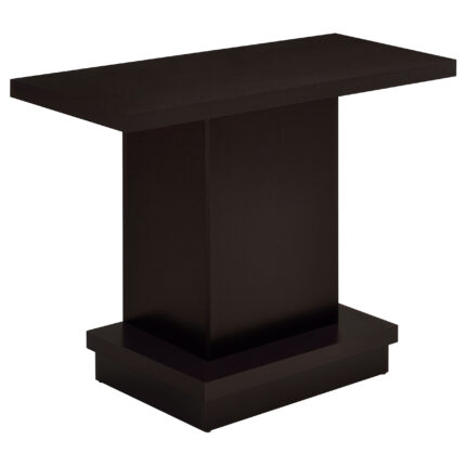 Reston Engineered Wood Pedestal Console Table Cappuccino product image