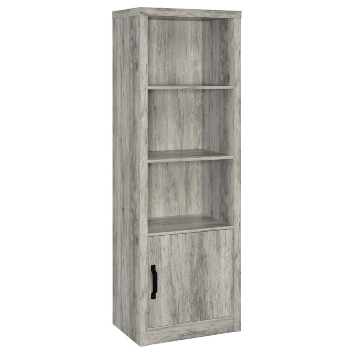 Burke 3-shelf Engineered Wood Media Tower Grey Driftwood product image