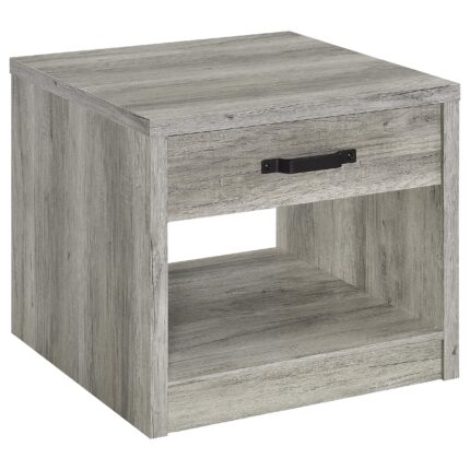 Felix 1-drawer Engineered Wood Side End Table Grey Driftwood product image