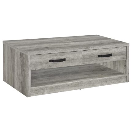 Felix 2-drawer Engineered Wood Coffee Table Grey Driftwood product image