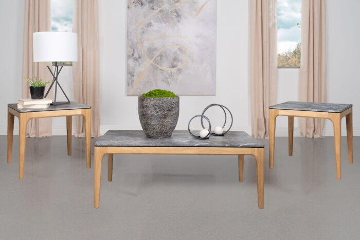 Polaris 3-piece SmartTop Coffee and End Table Set Grey product image