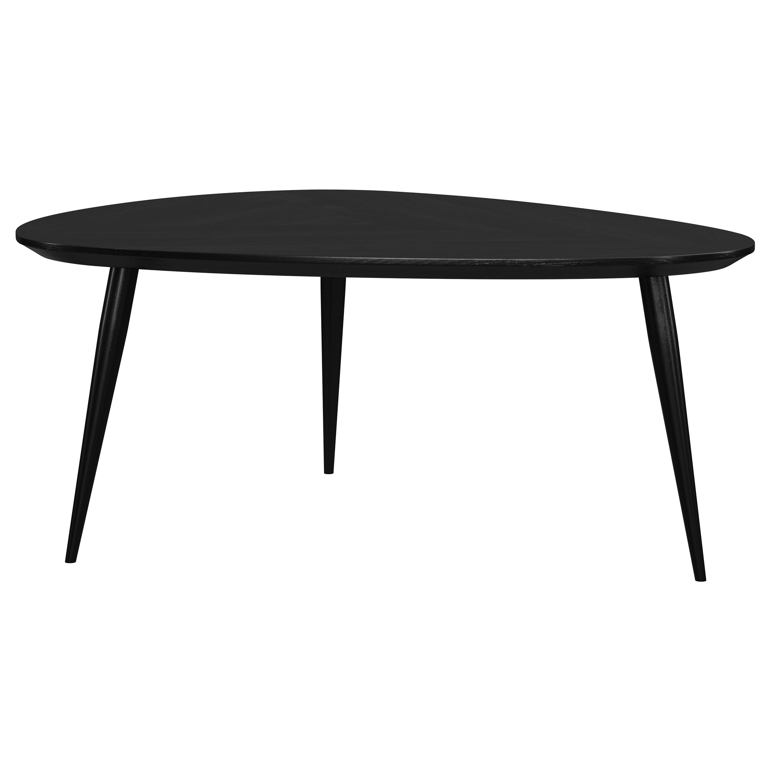 Odessa Triangular Solid Wood Coffee Table Black Odessa Triangular Solid Wood Coffee Table Black product image