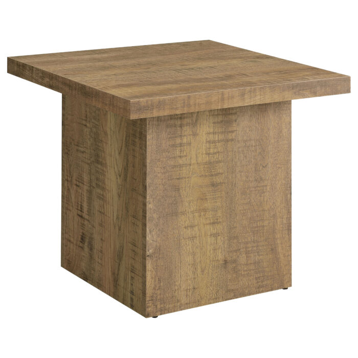 Devar Square Engineered Wood End Table Mango Brown product image