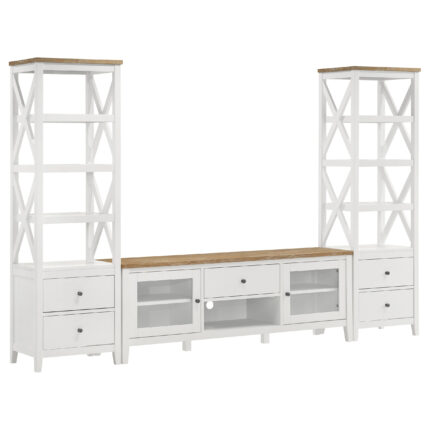 Hollis 3-piece 67-inch TV Stand Entertainment Center White product image