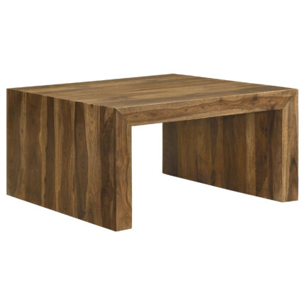 Odilia Square Solid Wood Coffee Table Auburn product image