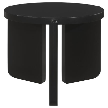 Cordova Round Solid Wood End Table Black product image
