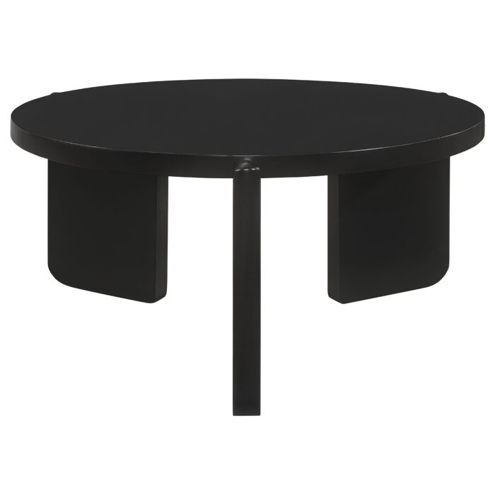 Cordova Round Solid Wood Coffee Table Black product image