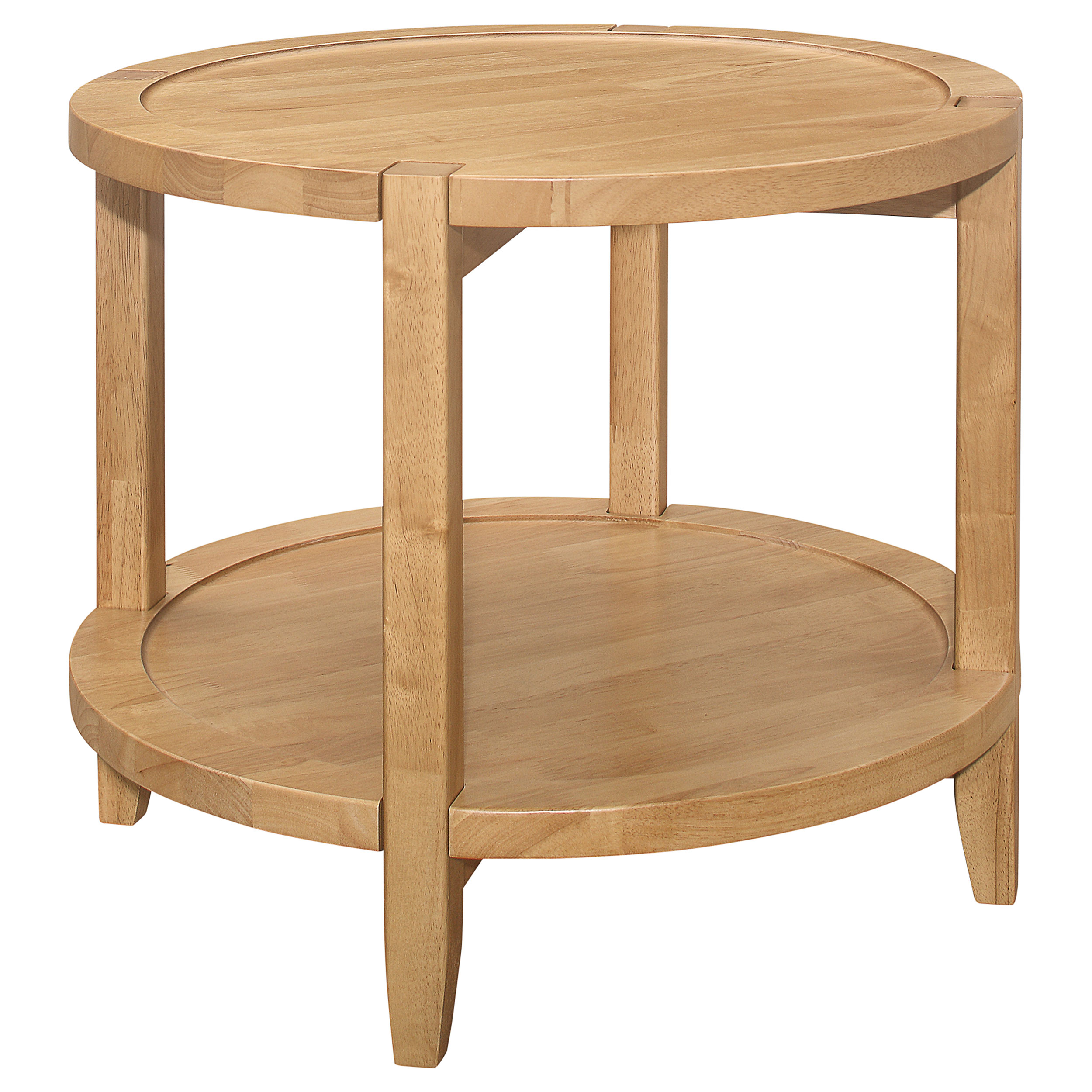 Camillo Round Solid Wood Side End Table Maple Brown Camillo Round Solid Wood Side End Table Maple Brown product image
