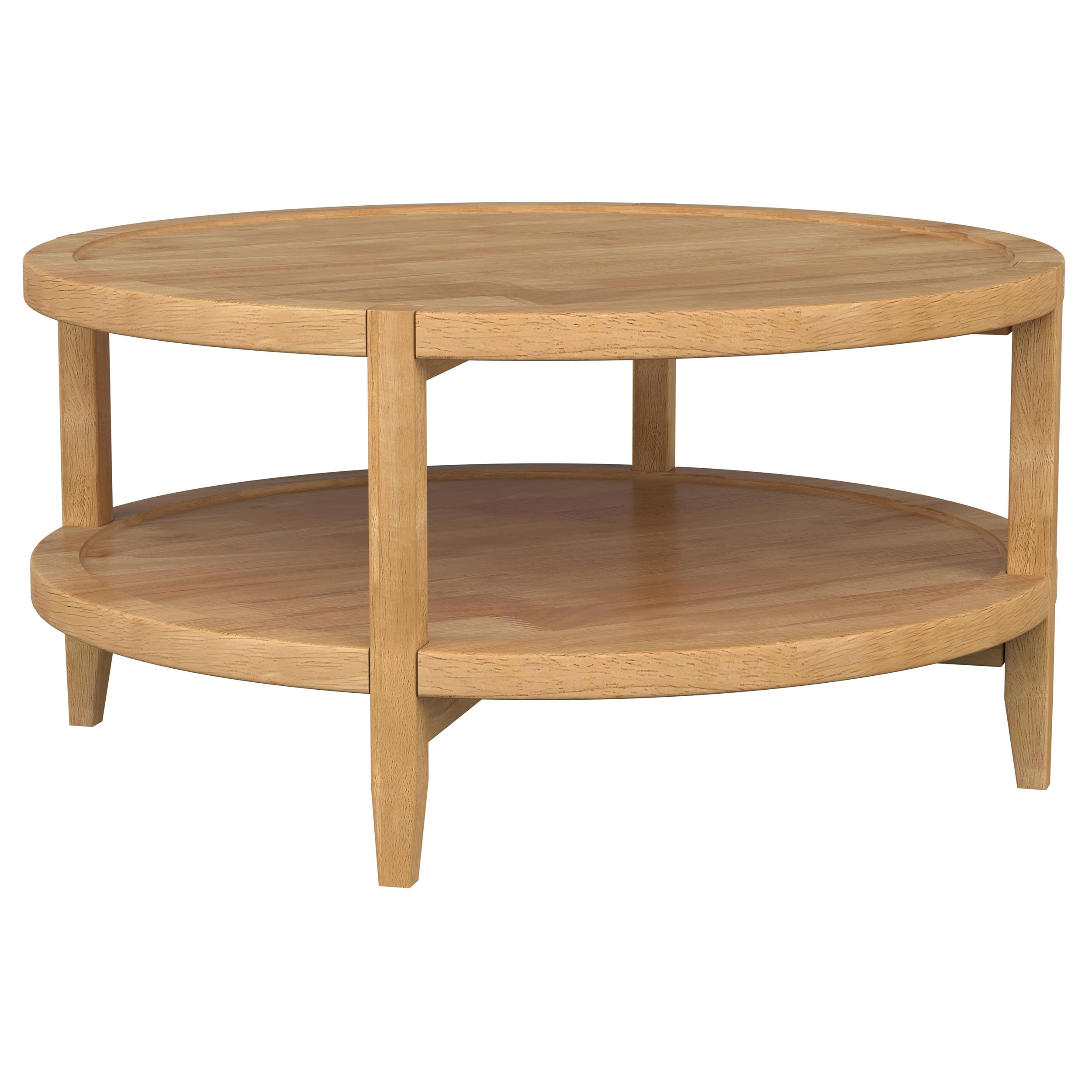 Camillo Round Solid Wood Coffee Table Maple Brown Camillo Round Solid Wood Coffee Table Maple Brown product image