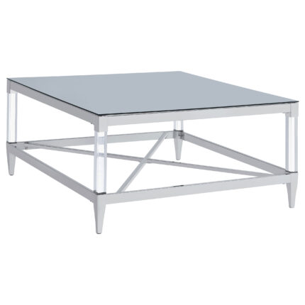 Lindley Square Tempered Mirror Acrylic Coffee Table Chrome product image
