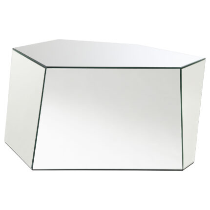 Capella Mirrored Abstract Geometric Coffee Table Silver product image