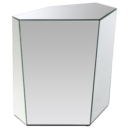 Capella Mirrored Abstract Geometric End Table Silver product image