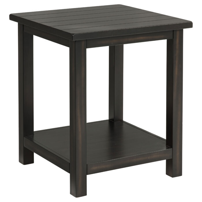 Payne Wood End Table with Shelf Distressed Java product image
