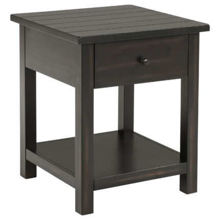 Payne 1-drawer Wood End Table with Shelf Distressed Java product image