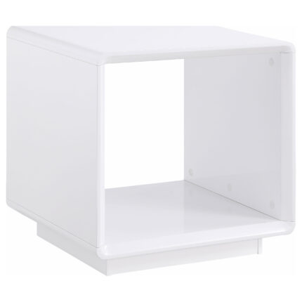 Paseo Square End Side Table White High Gloss product image