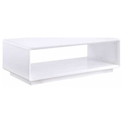Paseo Rectangular Cocktail Coffee Table White High Gloss product image