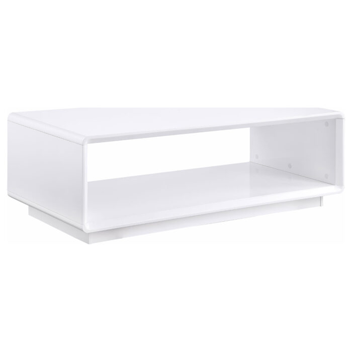 Paseo Rectangular Cocktail Coffee Table White High Gloss product image