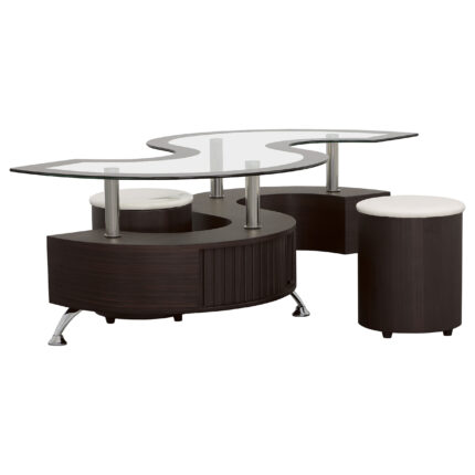Buckley 3-piece Coffee Table and Stools Set Cappuccino product image