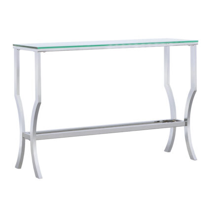 Saide Rectangular Glass Top Entryway Console Table Chrome product image