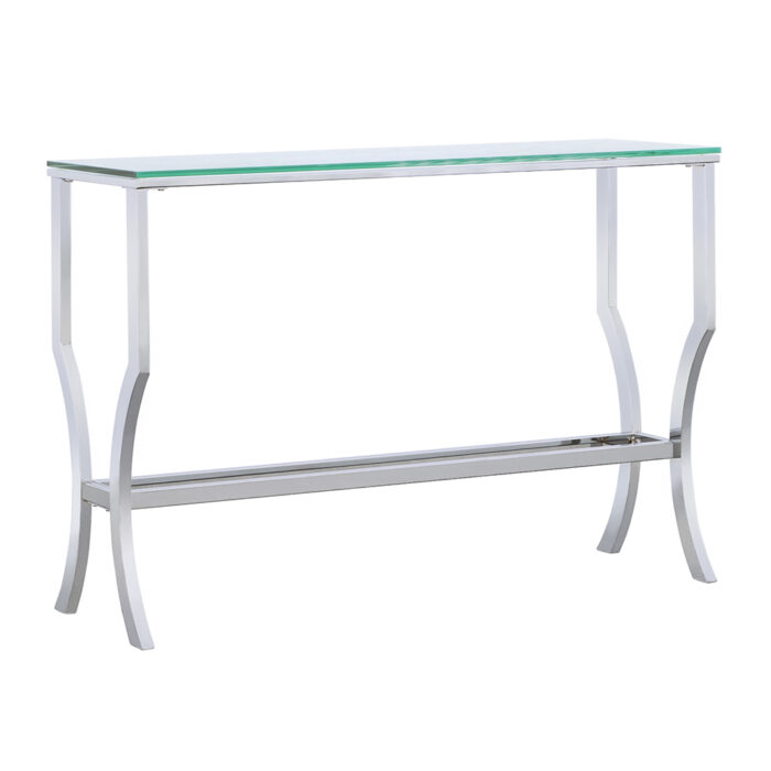 Saide Rectangular Glass Top Entryway Console Table Chrome product image