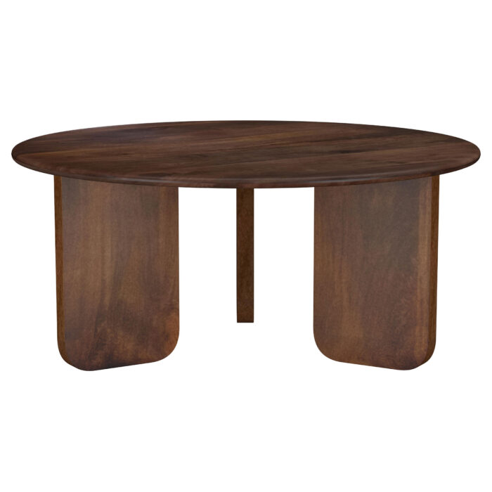 Dale Round Solid Mango Wood Coffee Table Brown product image