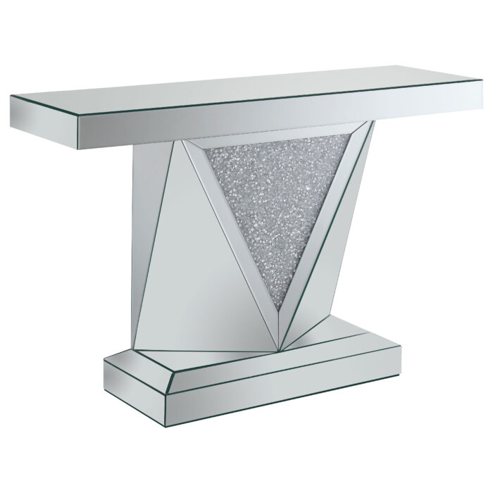 Amore Mirrored Acrylic Entryway Sofa Console Table Silver product image