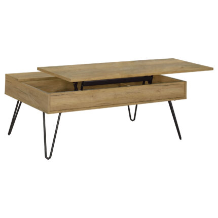 Fanning Engineered Wood Lift Top Coffee Table Golden Oak product image