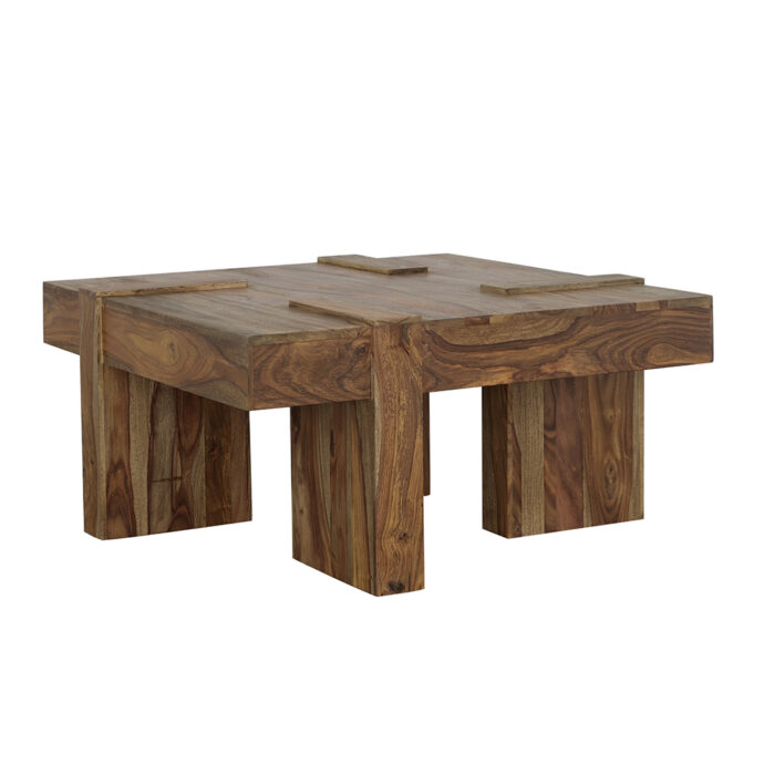 Samira Square Solid Wood Coffee Table Natural Sheesham product image