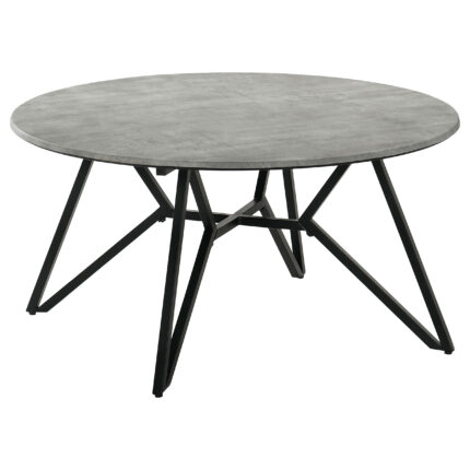 Hadi Round SmartTop Coffee Table Cement and Gunmetal product image