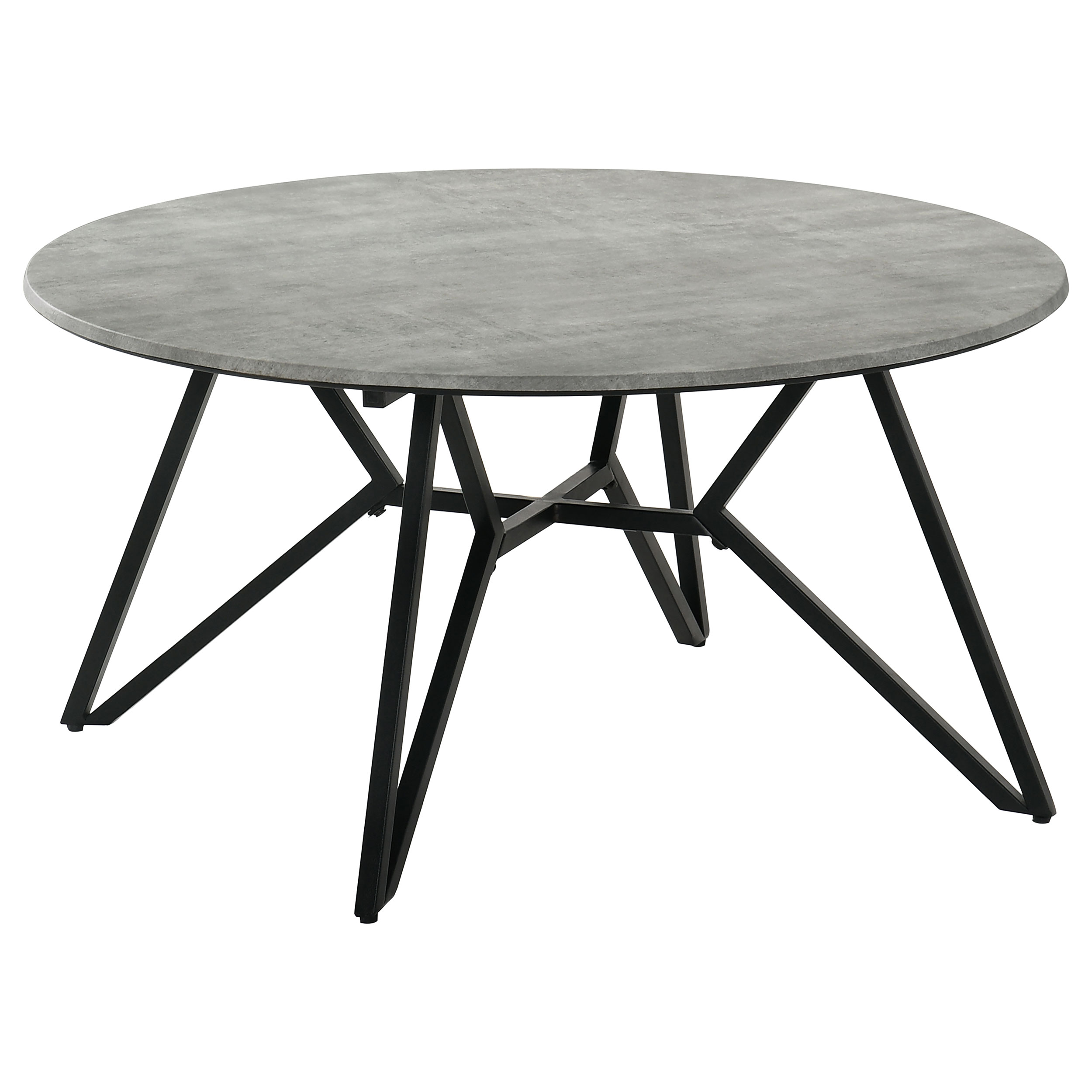 Hadi Round SmartTop Coffee Table Cement and Gunmetal Hadi Round SmartTop Coffee Table Cement and Gunmetal product image