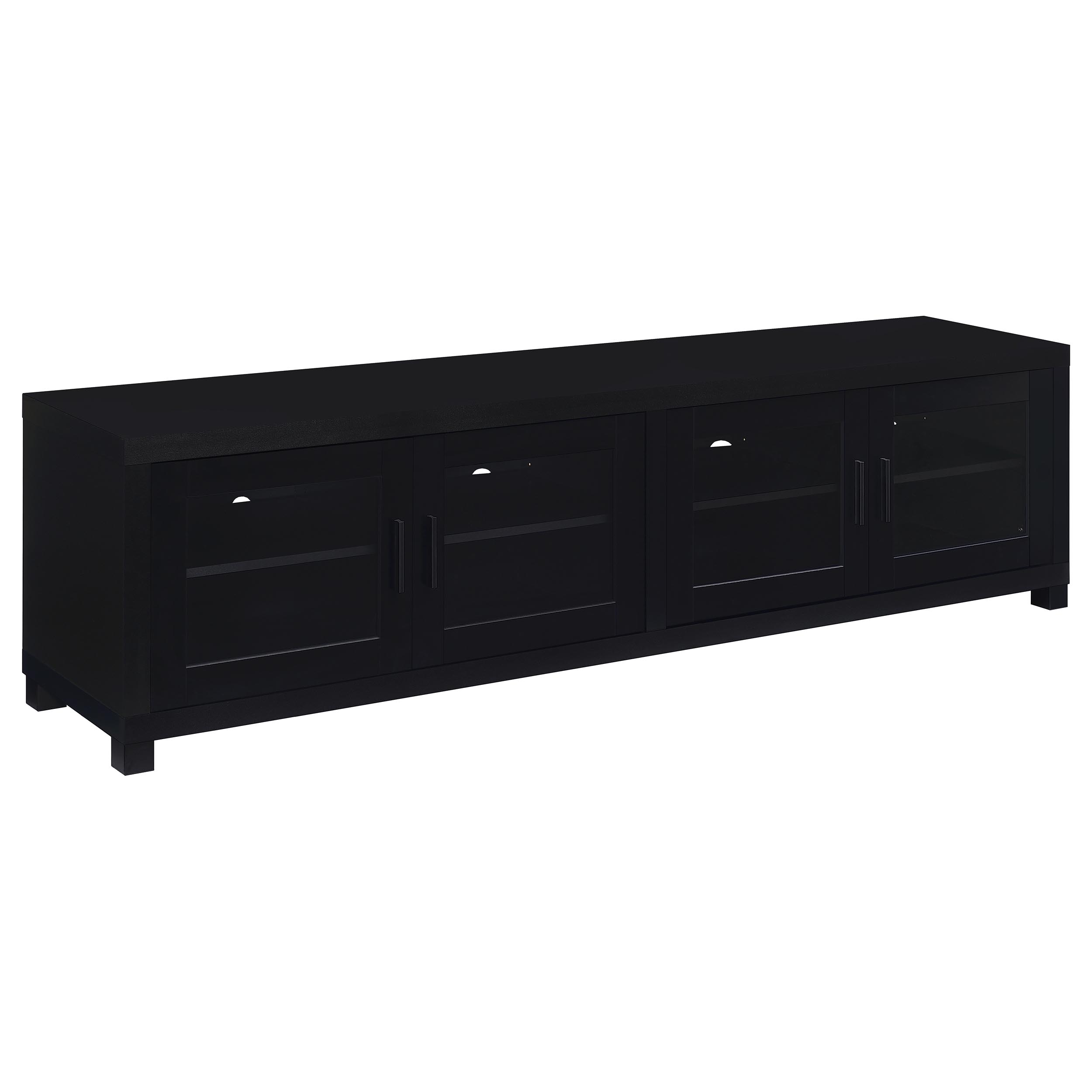 Jupiter 4-door Engineered Wood 79-inch TV Stand Black Jupiter 4-door Engineered Wood 79-inch TV Stand Black product image