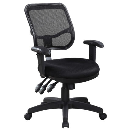 Rollo Upholstered Adjustable Ergonomic Office Chair Black product image