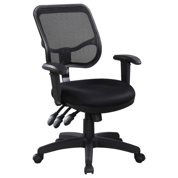 Rollo Upholstered Adjustable Ergonomic Office Chair Black product image