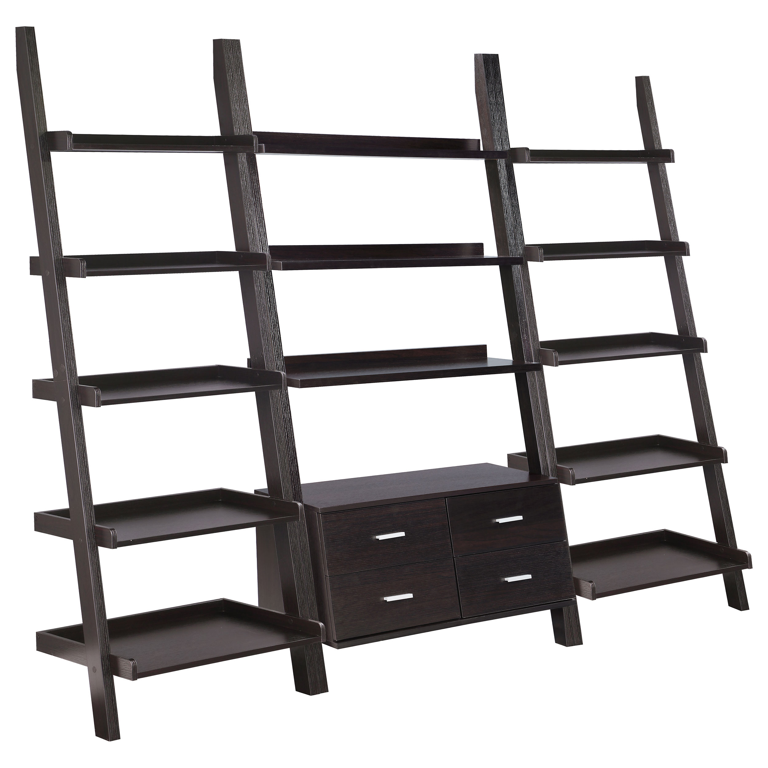 Colella 3-piece Storage Ladder Bookshelf Set Cappuccino Colella 3-piece Storage Ladder Bookshelf Set Cappuccino product image
