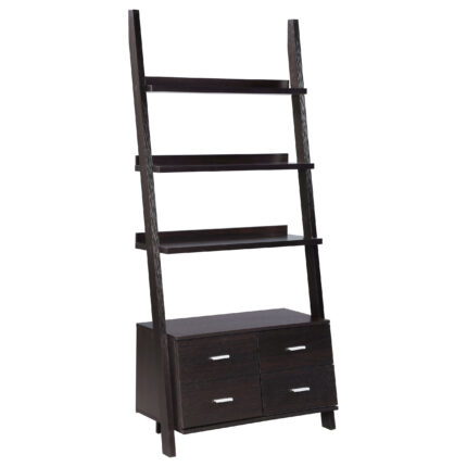 Colella 72-inch 5-shelf Storage Ladder Bookshelf Cappuccino product image