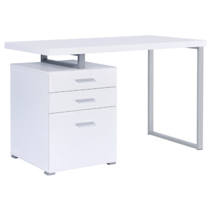 Brennan 47-inch 3-drawer Office Computer Desk White product image