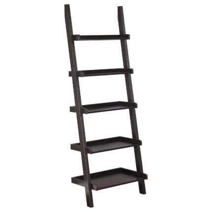 Colella 72-inch 5-shelf Ladder Bookshelf Cappuccino product image